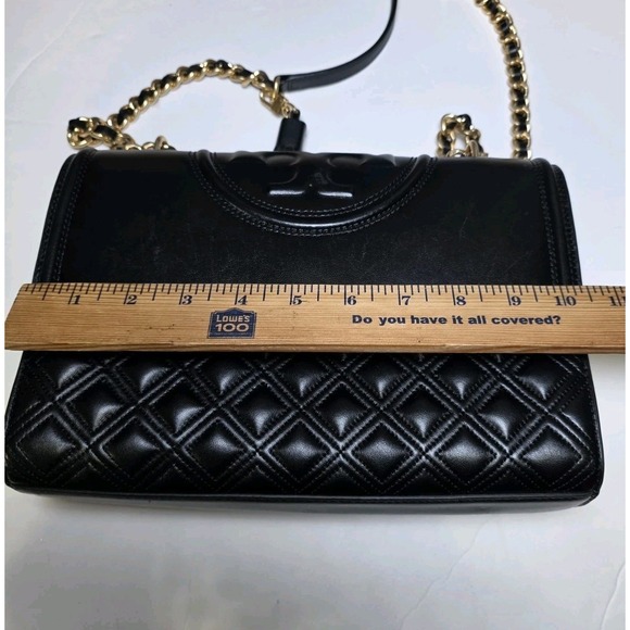 Tory Burch Black Leather Fleming Convertible Bag $598 - Picture 8 of 13